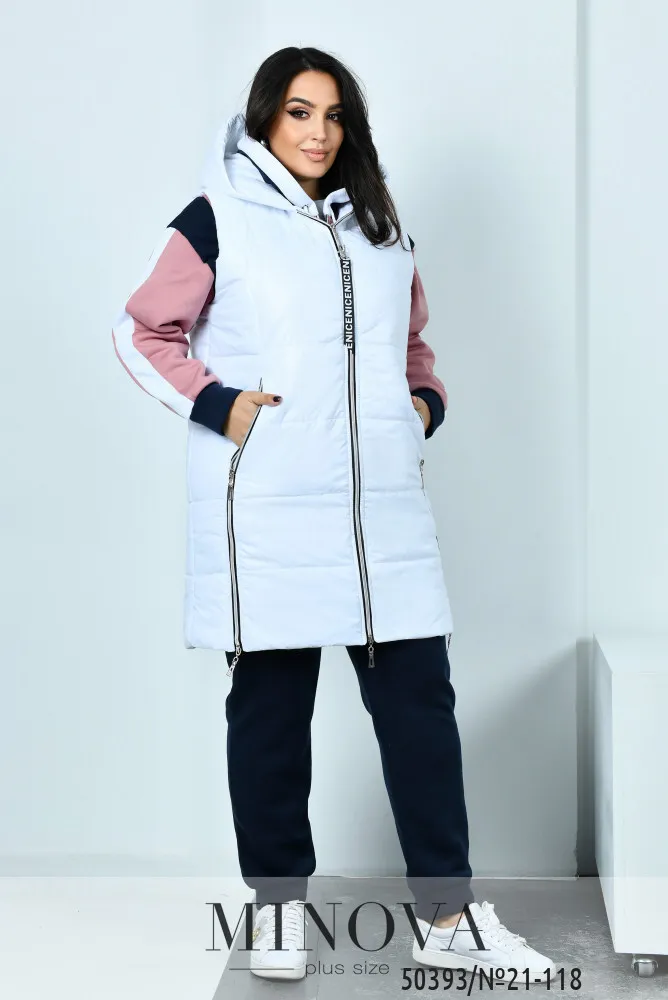 Костюм 21-118-фреза-белый Minova