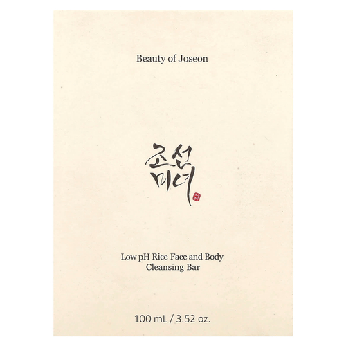 Beauty of Joseon, Очищающее мыло с рисом для лица и тела с низким уровнем pH, 100 мл (3,52 унции)