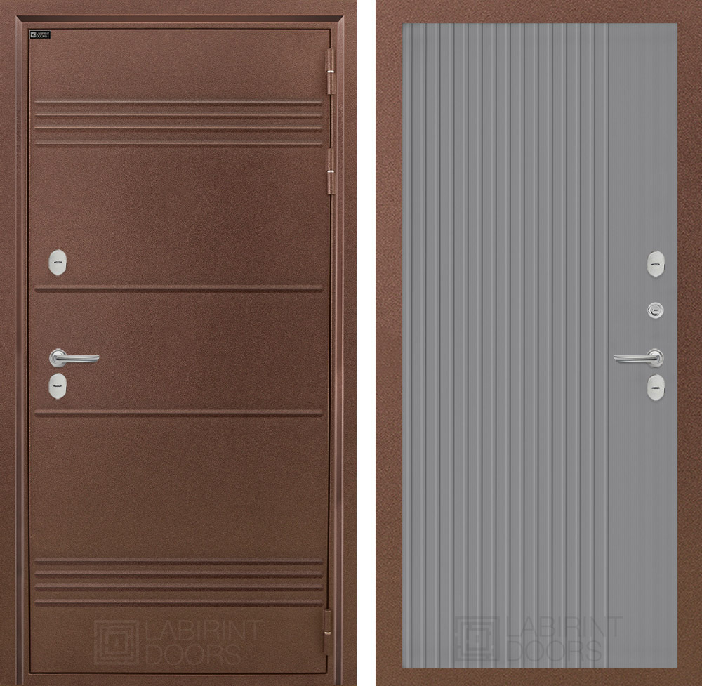 Дверь с терморазрывом Входная Лабиринт Термо Лайт 29 Серый софт