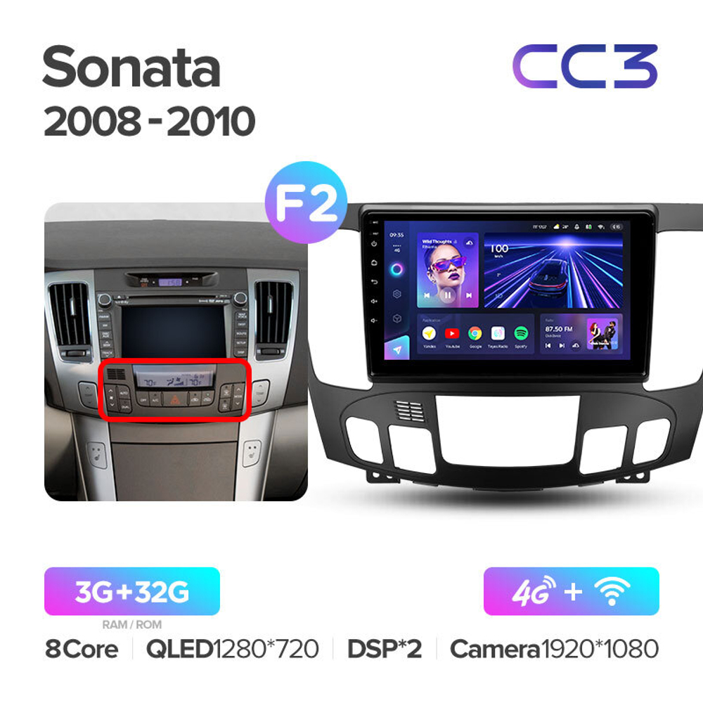 Teyes CC3 9" для Hyundai Sonata 2008-2010