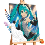 Картина по номерам Hatsune Miku Хацунэ Мику