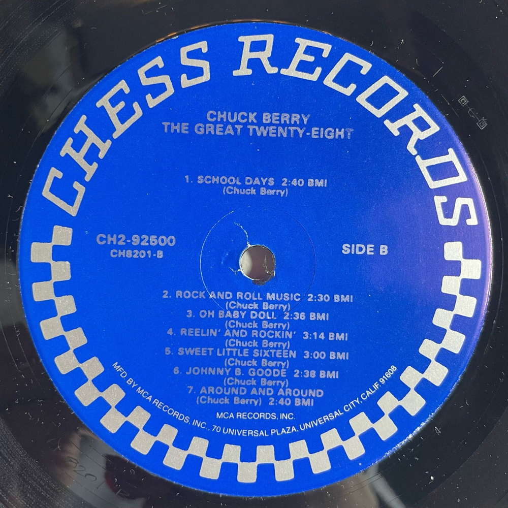 Винтажная виниловая пластинка LP Chuck Berry The Great Twenty Eight (USA 1984)