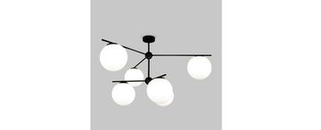 Потолочный светильник со стеклянными плафонами 6*Е14 60147/6 чёрный Marbella Eurosvet