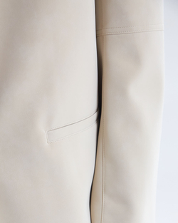 Жакет свободного кроя из искусственной замши молочный