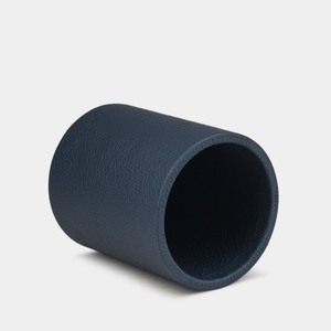 Подставка для ручек из кожи теленка, синего цвета