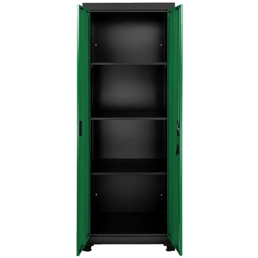 Комплект металл. гаражной мебели 2362x500x2050мм (стол:1600х500х750мм,шкаф:1990х500х762мм,тележка 2шт:658х600х400мм,навесной модуль:1600х600х200мм) RockFORCE RF-01Y0207