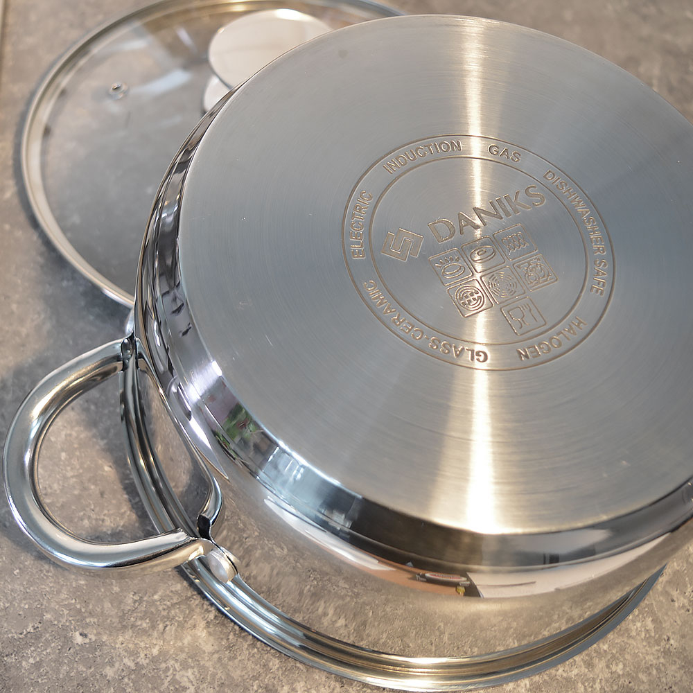 Кастрюля 3,1л нерж, индукция, "Daniks" Оптима GS-01201-20CA