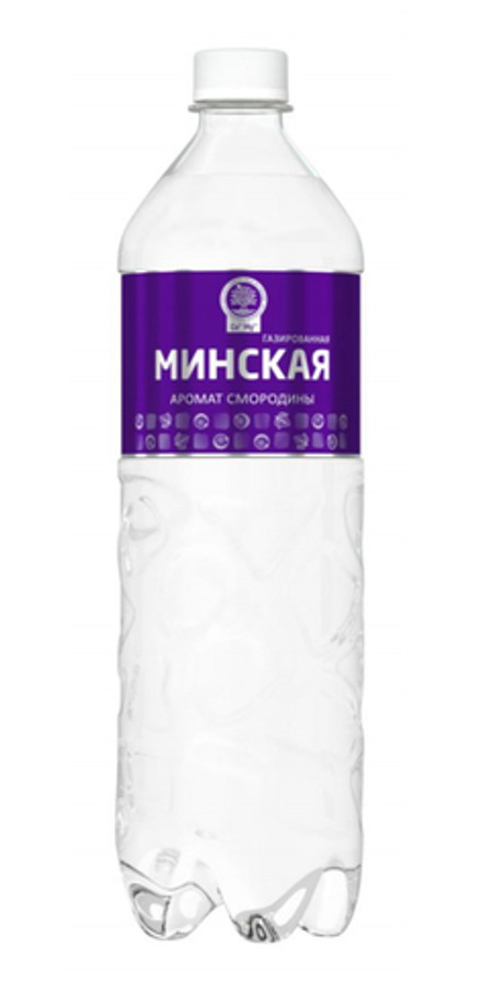 Вода "Минская" газированная с ароматом смородины 1л. МЗБН