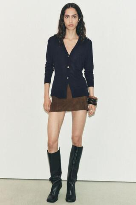 ZARA КАРДИГАН С ПУГОВИЦАМИ, МОРСКОЙ СИНИЙ