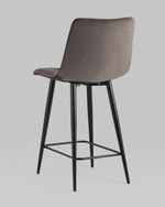 Стул полубарный Джанго велюр пепельно-серый высота сиденья 60 см