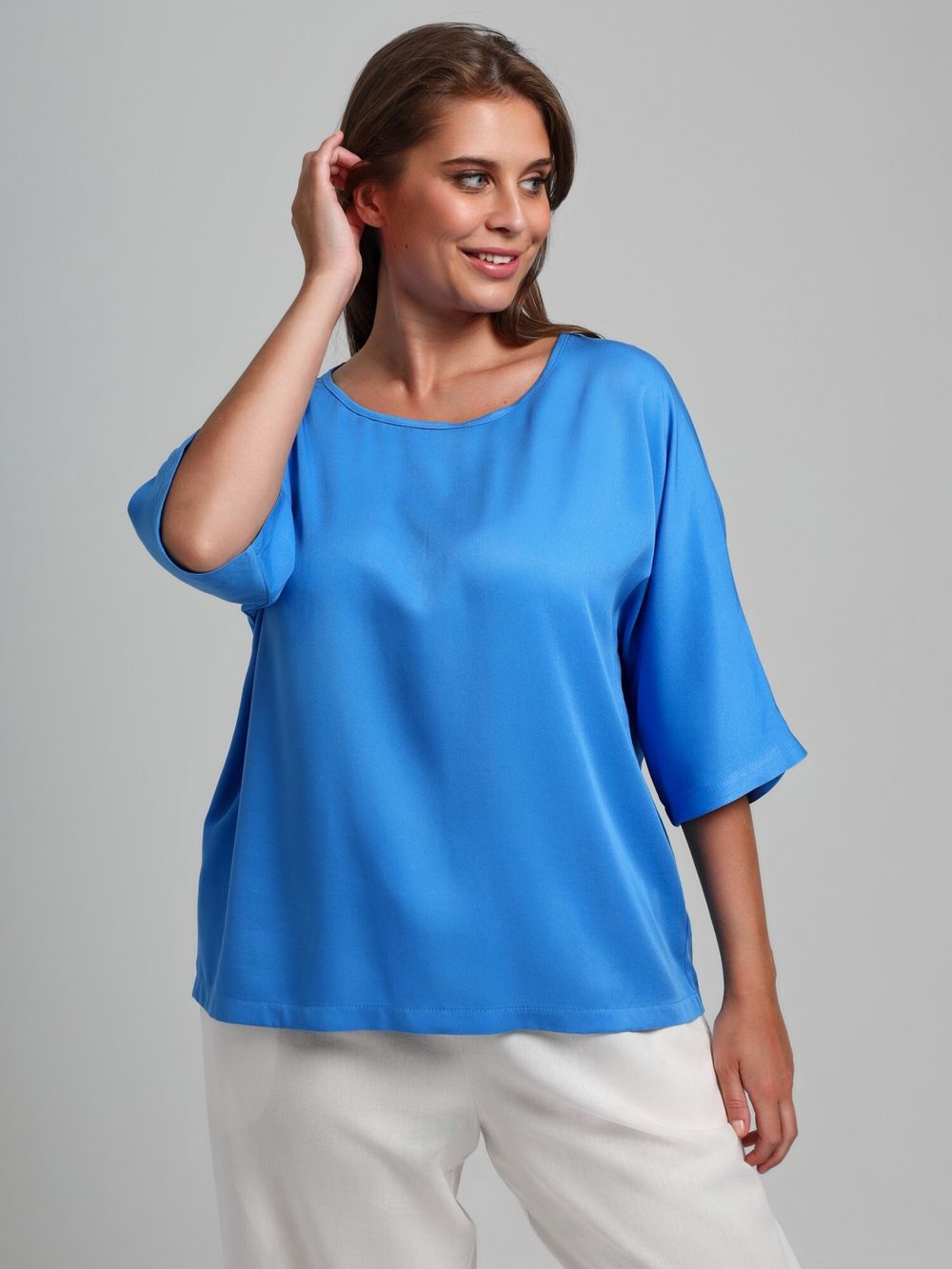 Блузка Летний драйв-2 Виотекс ГОЛУБОЙ
