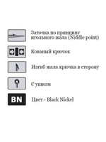 Крючки для рыбалки одинарные KHS-10085 с пружиной №8L