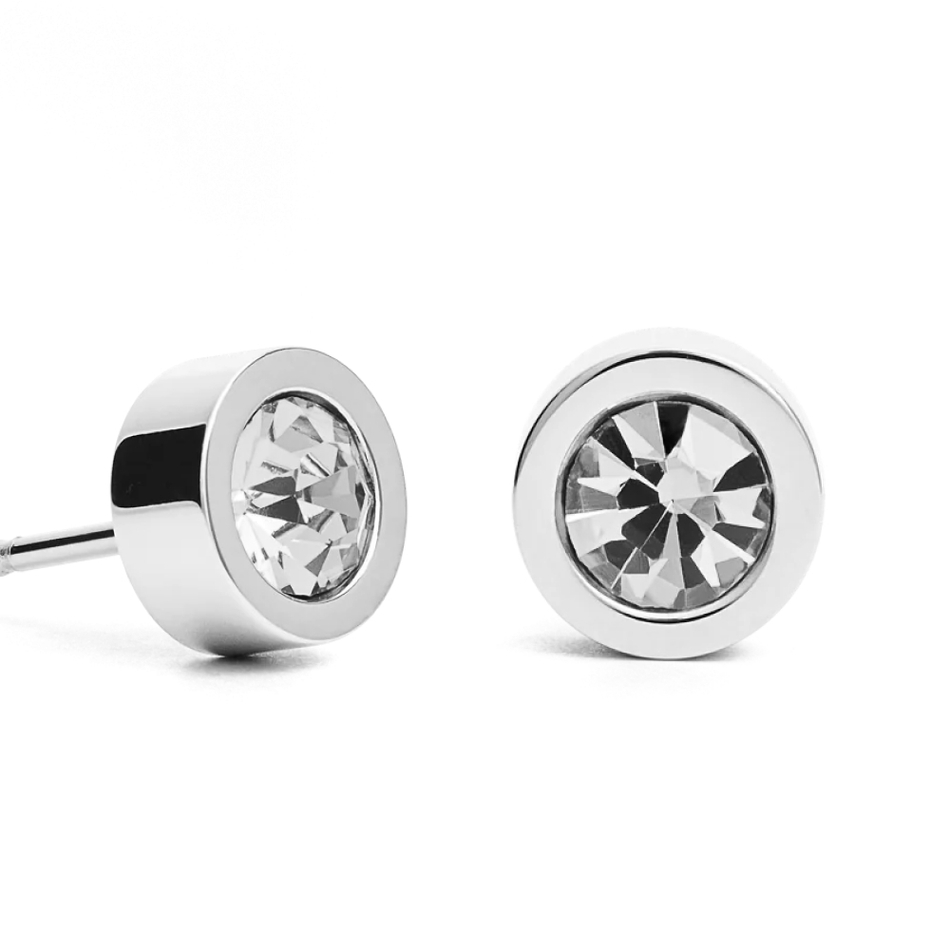 Серьги пусеты Fiore Luna White 5х2,5 мм SWE125 W S