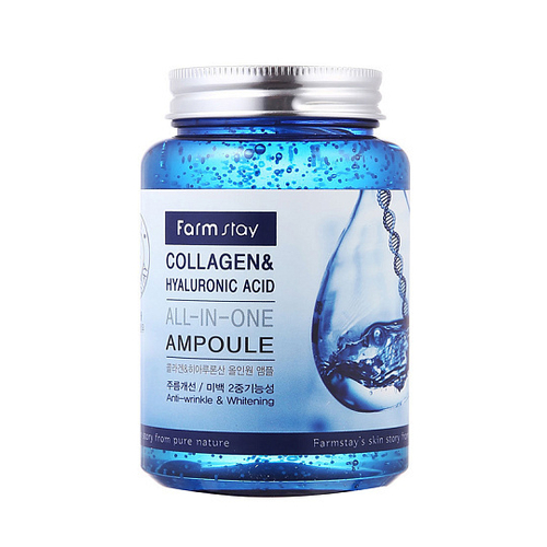 Farm Stay Увлажняющая сыворотка для лица с коллагеном All-In-One Collagen & Hyaluronic Ampoule 250 мл/Корея (770002)