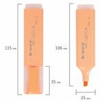 Текстовыделитель BRAUBERG "ORIGINAL PASTEL" ПЕРСИКОВЫЙ линия 1-5 мм (24 штуки в упаковке)