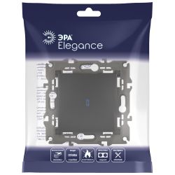 14-1102-05 ЭРА Выключатель с подсветкой, 10АХ-250В, IP20, Эра Elegance, антрацит