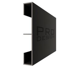 Вставка в плинтус Pro Design 1965 черный, 2700x12x80 мм