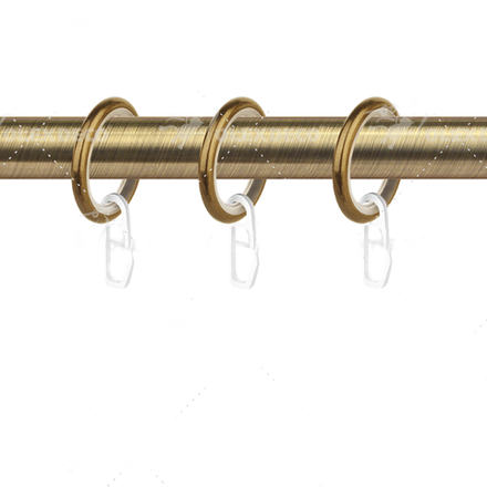 Кольцо бесшумное круглое металлическое для труб d16 мм, цвет антик (10 шт)