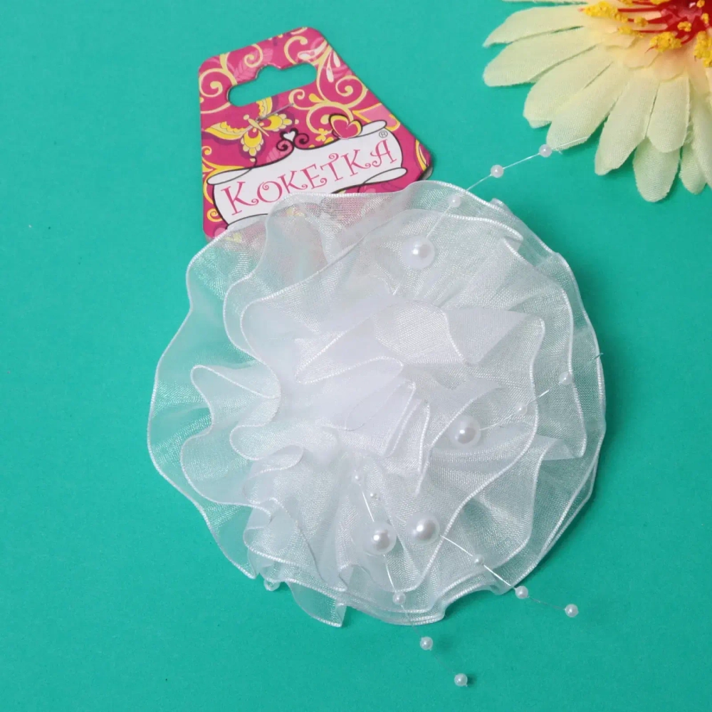 Бант для волос детский 1шт «Кокетка - Magic Girls Mina», цвет белый, d-10см