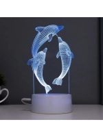 Светильник сенсорный «Дельфины» LED 7 цветов USB/от батареек