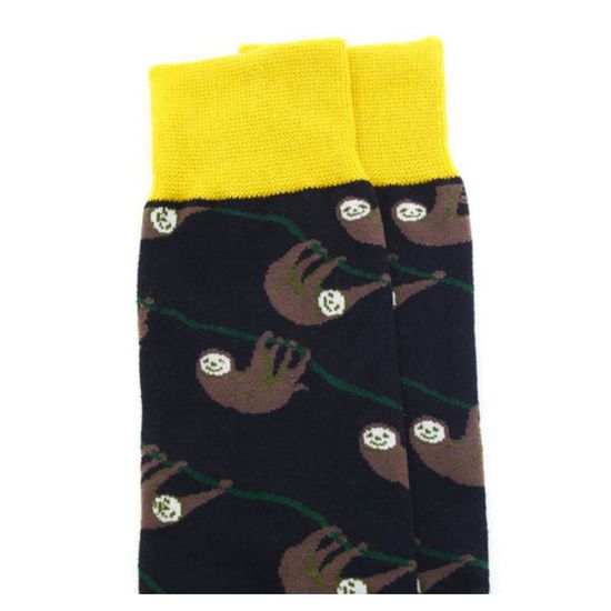 Носки "Ленивец" р-р 39-46 (черный, желтый)