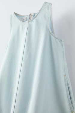 ZARA ДЖИНСОВОЕ ПЛАТЬЕ, ГОЛУБОЙ