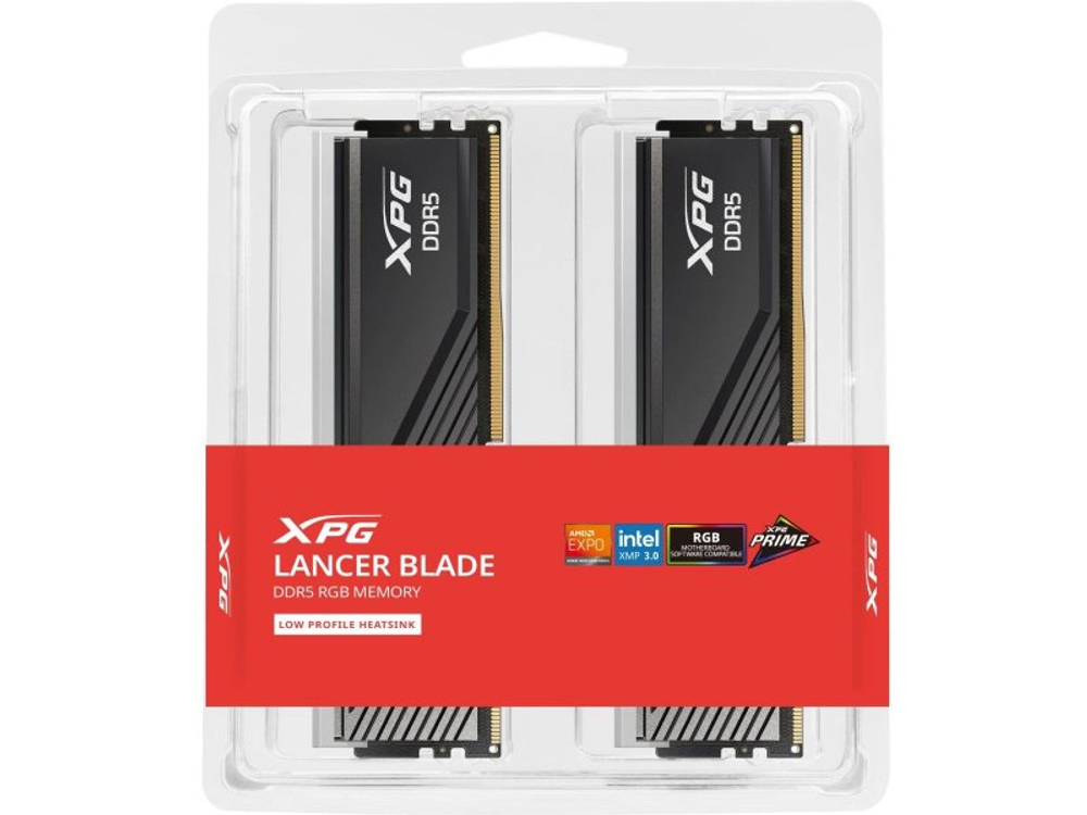 Оперативная память ADATA XPG Lancer Blade RGB AX5U6000C3616G-DTLABRBK, DDR5 2х 32ГБ 6000 МГц, DIMM, RTL