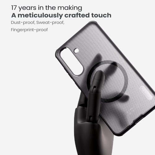 Чехол c MagSafe для Samsung Galaxy S25 FE, серия Super Frosted Shield Pro Magnetic (Clear version) прозрачный тонированный от Nillkin