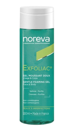Норева Эксфолиак Гель мягкий очищающий для лица и тела Noreva Exfoliac gentle foaming gel 200 мл