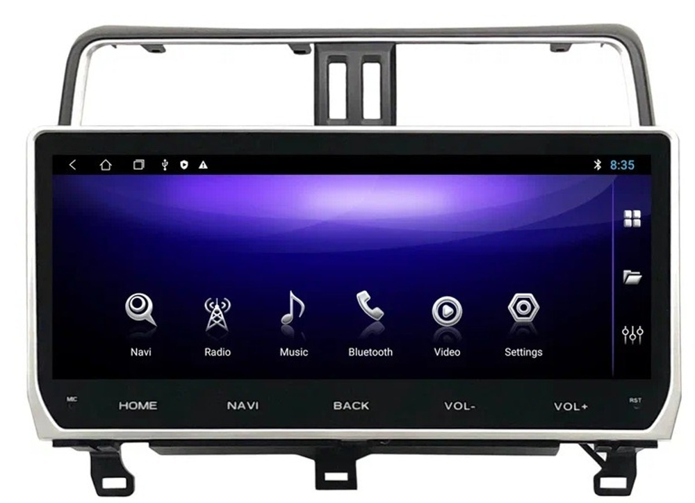 Магнитола для Toyota Land Cruiser Prado 150 2017-2023 - Carmedia KP-T1204 на Android 12, 8Гб+128Гб, 4G SIM-слот, CarPlay