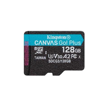 Карта памяти Kingston microSDXC Canvas Go Plus 128Gb UHS-I U3 A2 + ADP (170/90 MB/s)