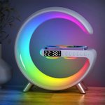 RGB Светильник ночник + будильник 5в1 с беспроводной зарядкой и Bluetooth колонкой "Smart Light Sound Machine"