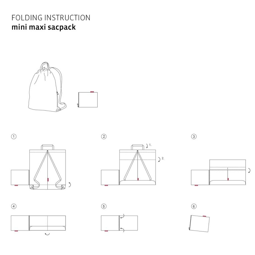 Рюкзак складной mini maxi sacpack black