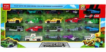 Набор металлических машинок Майнкрафт 20в1