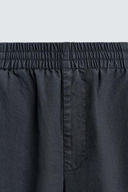 ZARA БРЮКИ RELAXED FIT С ЭФФЕКТОМ ПОТЕРТОСТИ, СЕРЫЙ/СИНИЙ