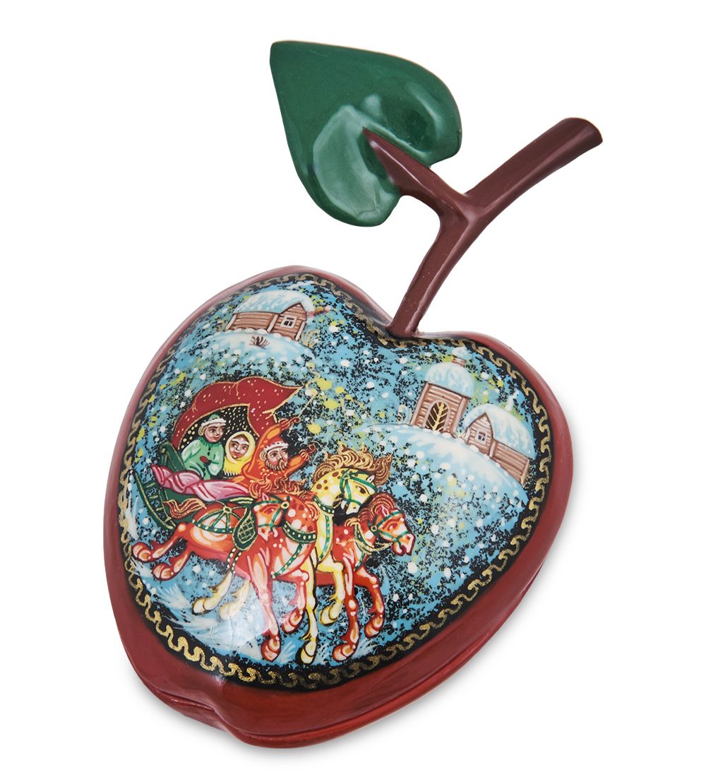 Народные промыслы ШК-15/11-F Шкатулка «Яблоко»