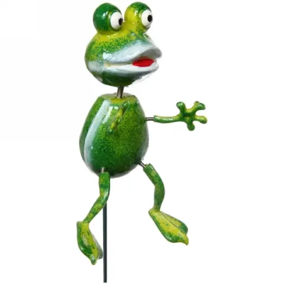 Фигура на спице «Лягушонок» 7*12*40см для отпугивания птиц