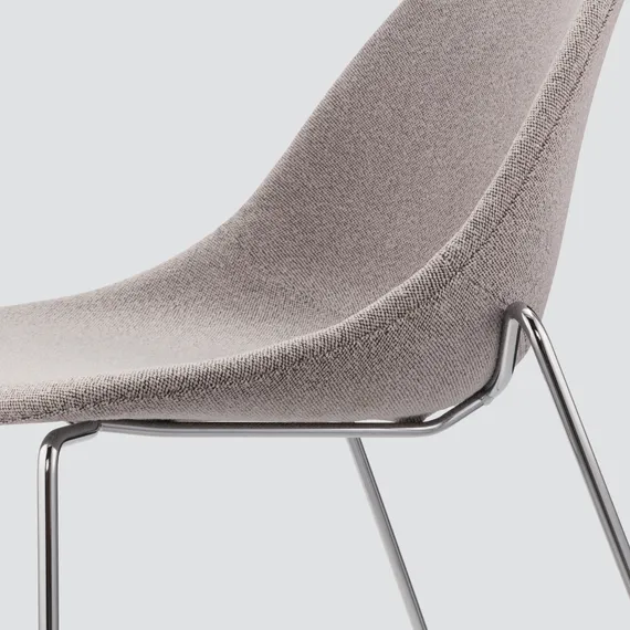 Стул Vid Soft серый, ножки хром