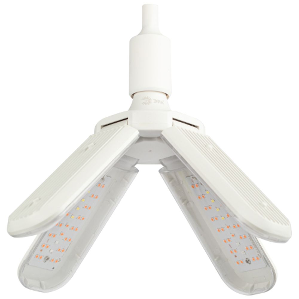 Фитолампа для растений светодиодная ЭРА FITO-36W-RB-E27-FOLD 4-х лепестковая красно-синего спектра 36 Вт Е27 | Фитолампы Е27