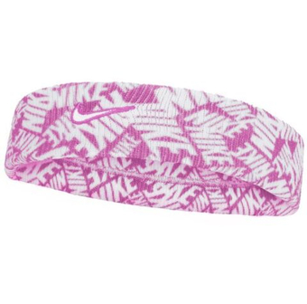 Повязка на голову теннисная Nike Swoosh Headband - playful pink/white