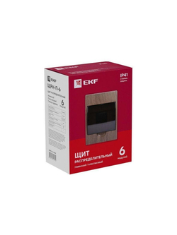 Щит ЩРН-П-6 IP41 темное дерево PROxima EKF pb40-n-6-dark