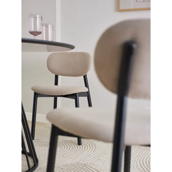 Стул Round, ванильная рогожка