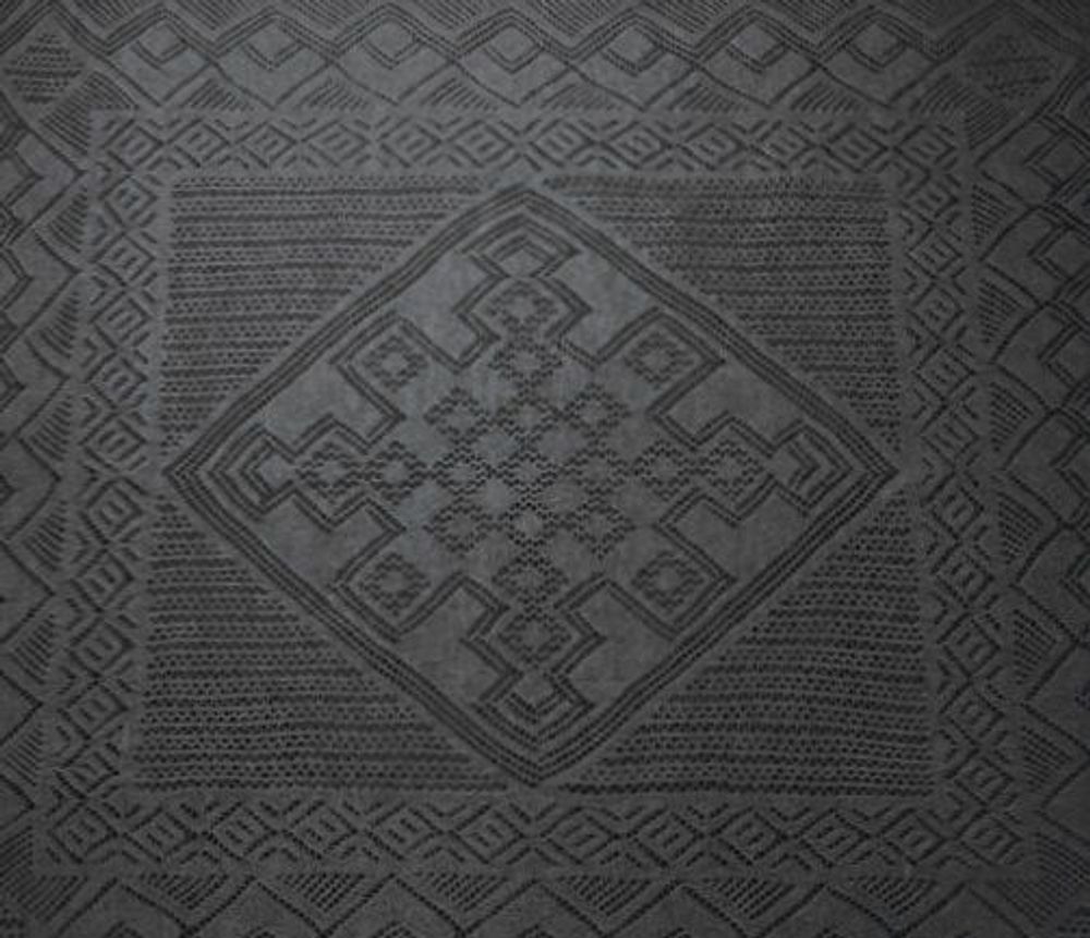 Оренбургский пуховый платок с шелком АШ100-07 черный