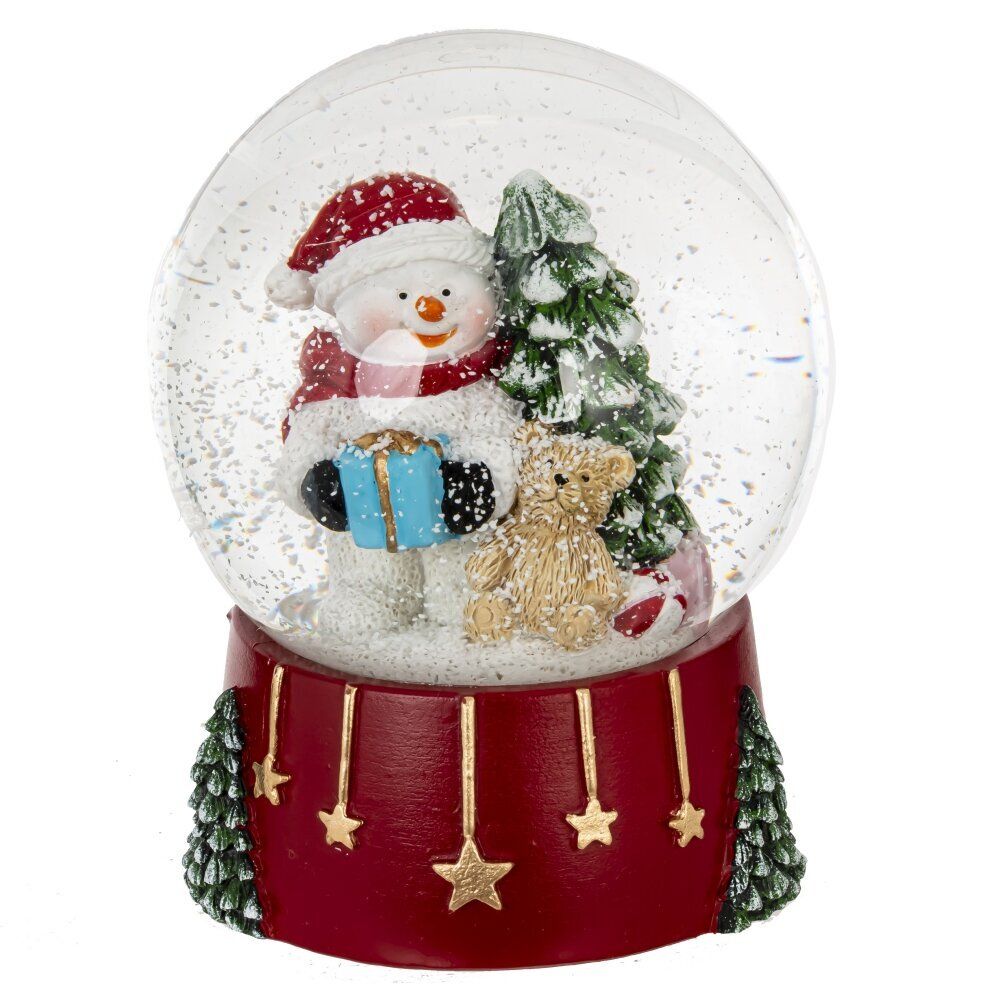 GAEM Фигурка декоративная "Дед Мороз/Снеговик/Медвежонок" в стекл шаре, L9 W8 H10 см, 3в.