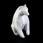 Статуэтка декоративная для интерьера Белый Мишка, русский сувенир, 3D печать, 16 см.