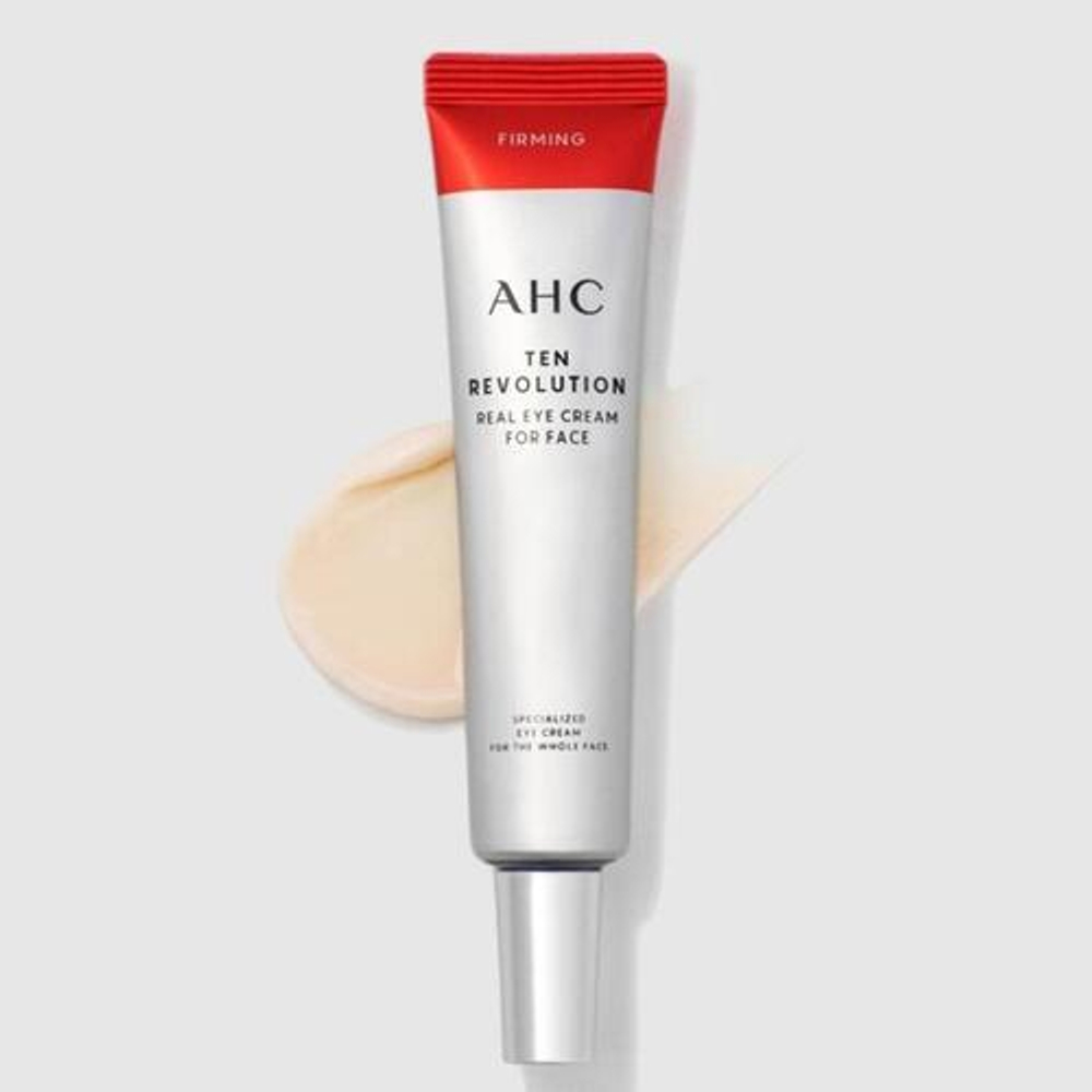 Крем для лица и кожи вокруг глаз омолаживающий AHC Ten revolution real eye cream for face, 35 мл