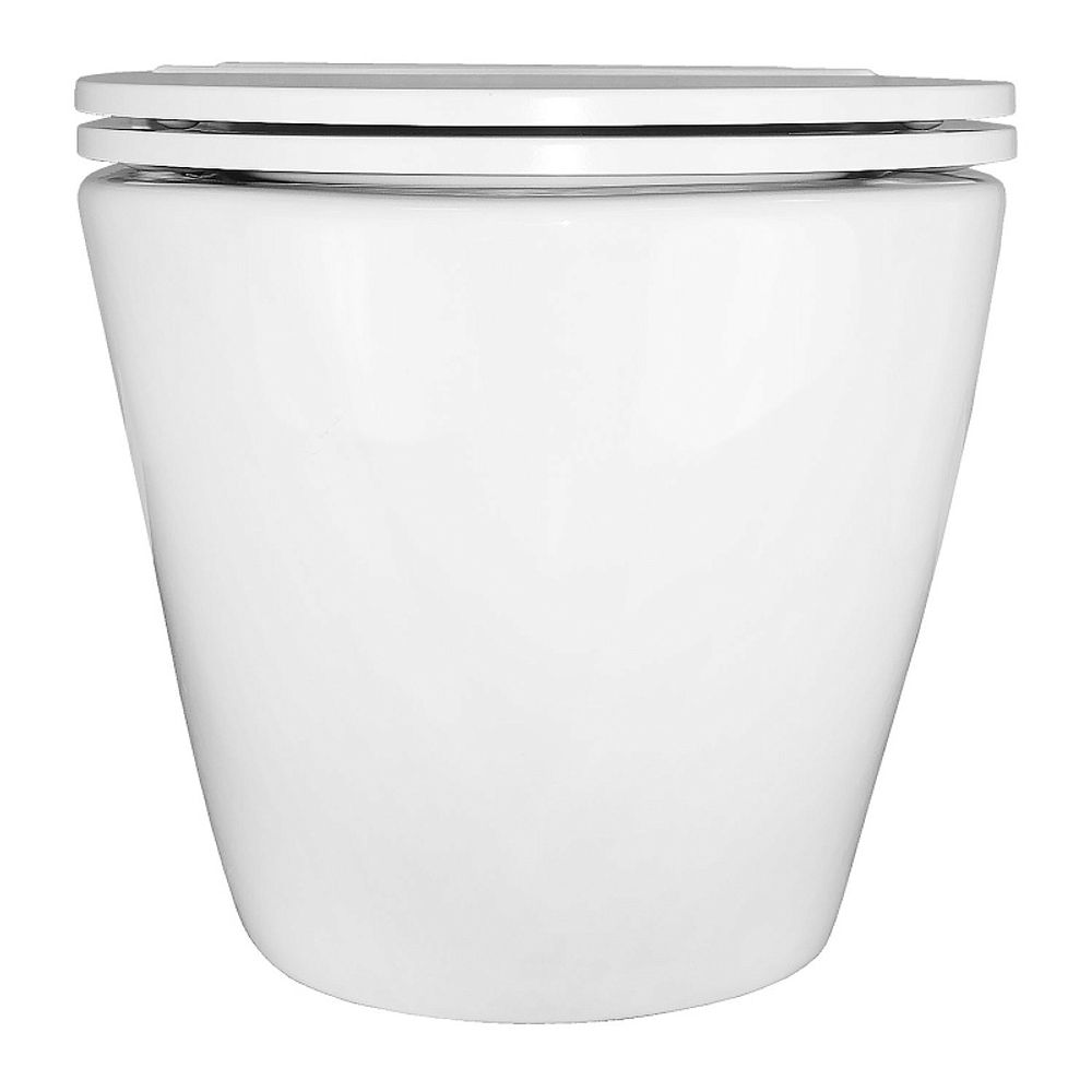 Унитаз импульсный Azario 360х570х375 подвесной, полукруглый, быстросъемное сиденье микролифт, монтажная рама в комплекте (AZ-102C)