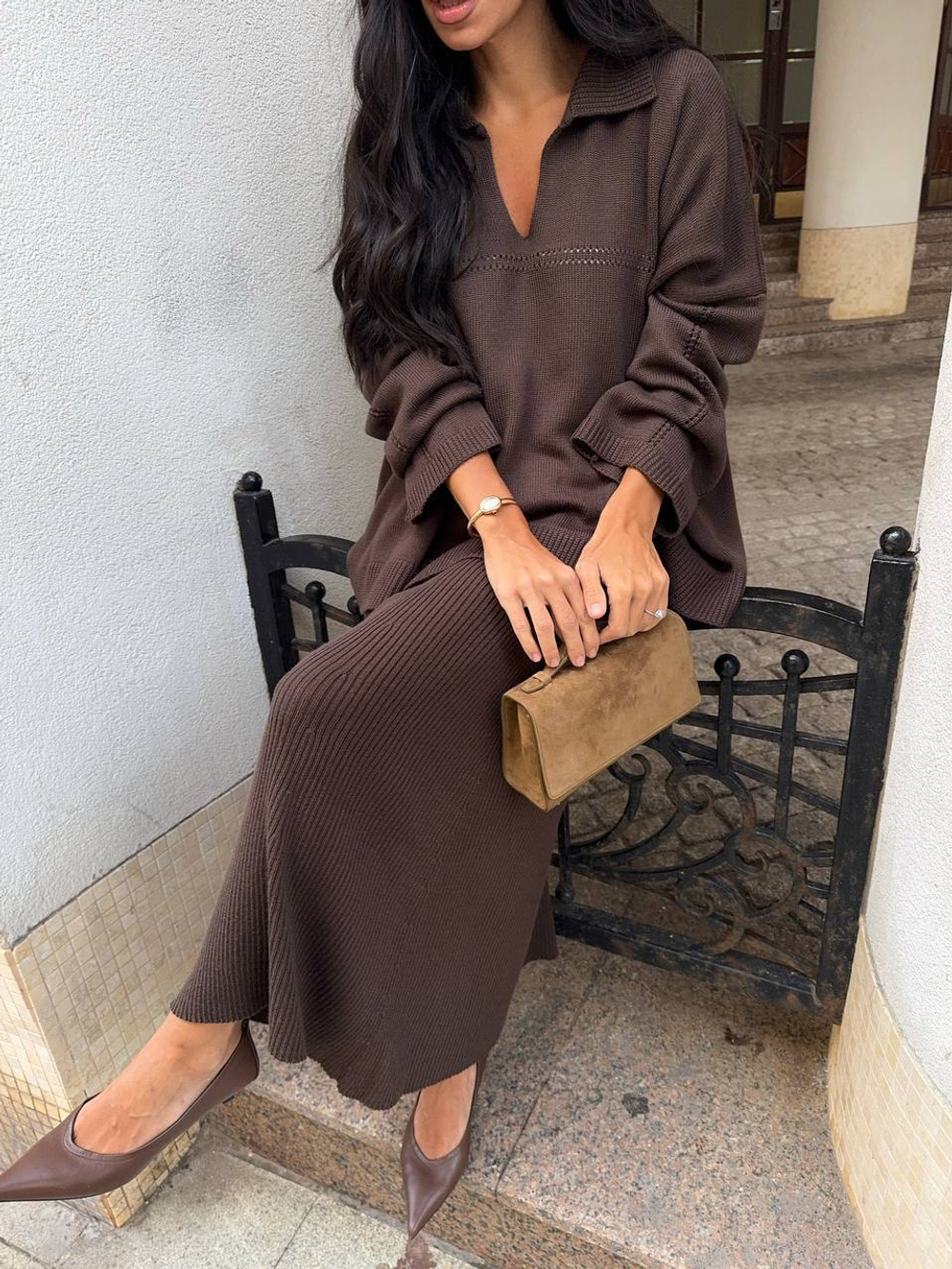 Юбка ANDREA, шоколадный