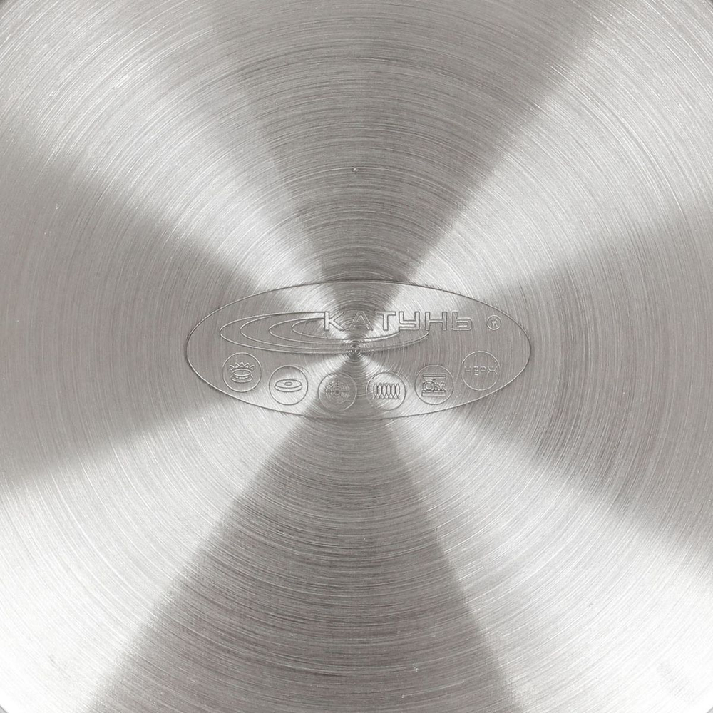 Кастрюля нерж, 7.3 л, с крыш, Катунь, Гретта, KT04-D-72, индукц