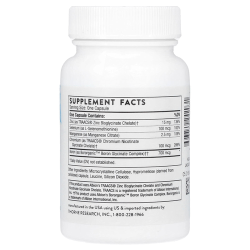 Thorne, микроэлементы, 90 капсул